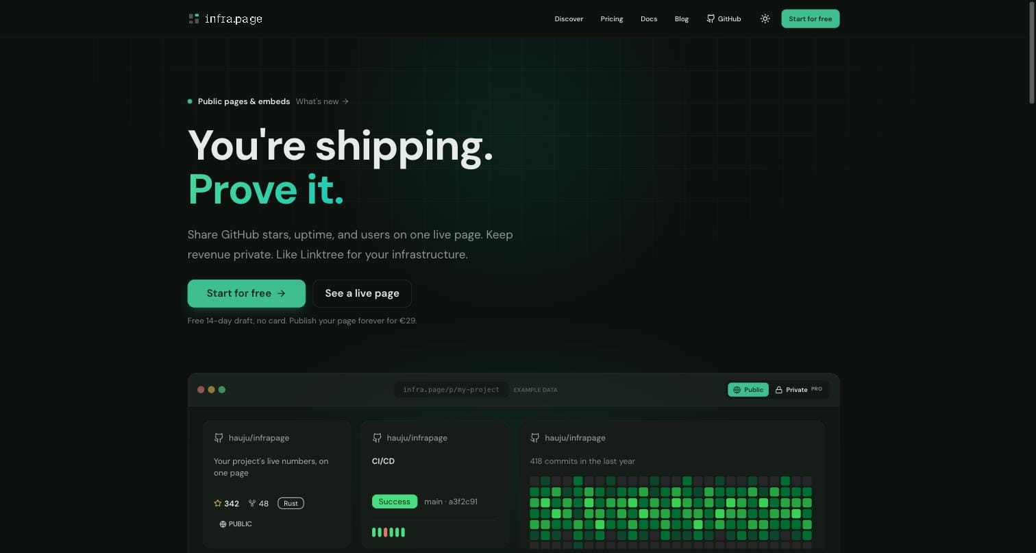 infrapage screenshot 1