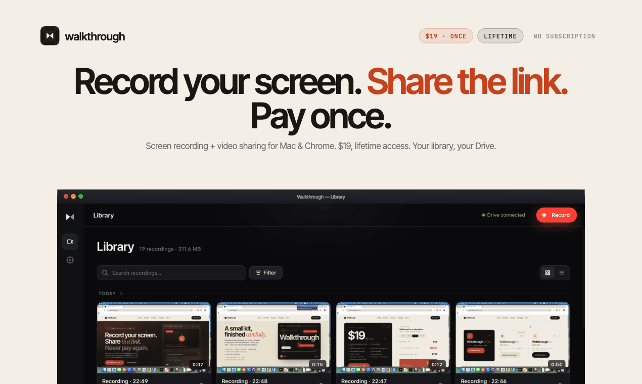 Walkthrough - Screen Recorder screenshot 1