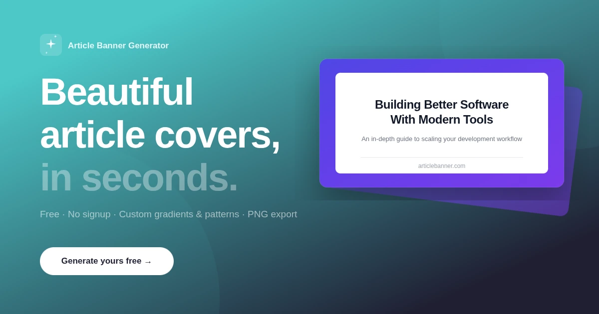Article Banner Generator screenshot 1