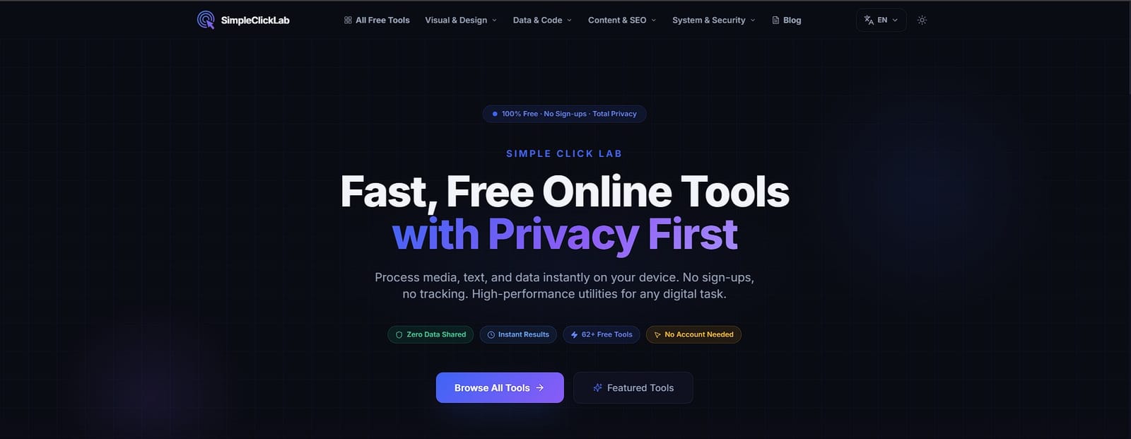 Simple Click Lab screenshot 1