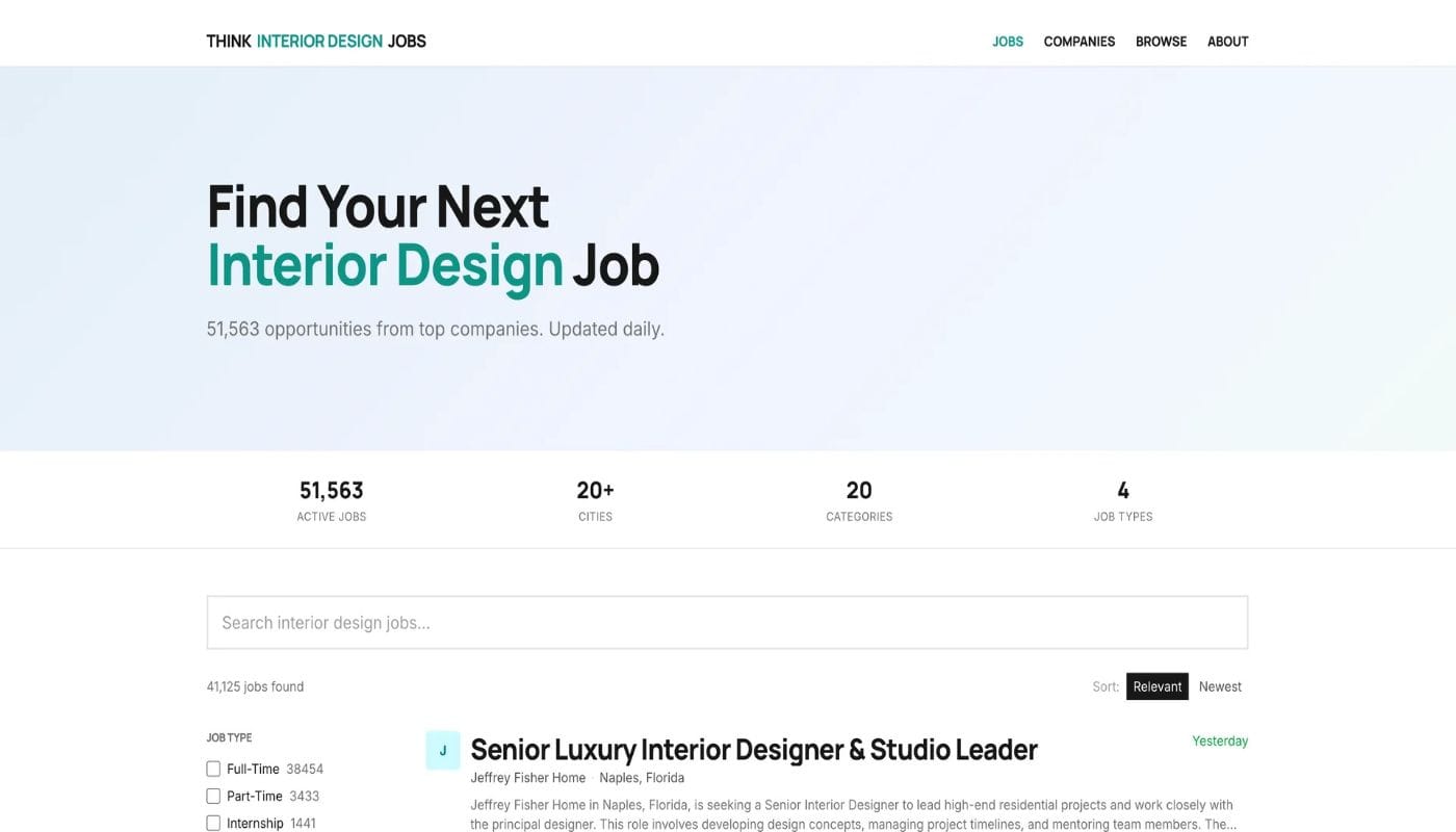 Think Interior Design Jobs screenshot 1