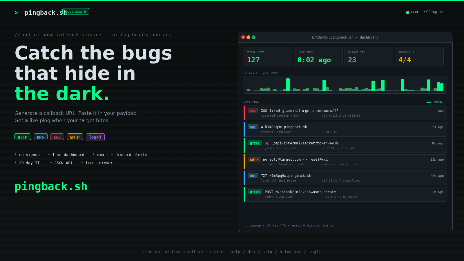 pingback.sh screenshot 1