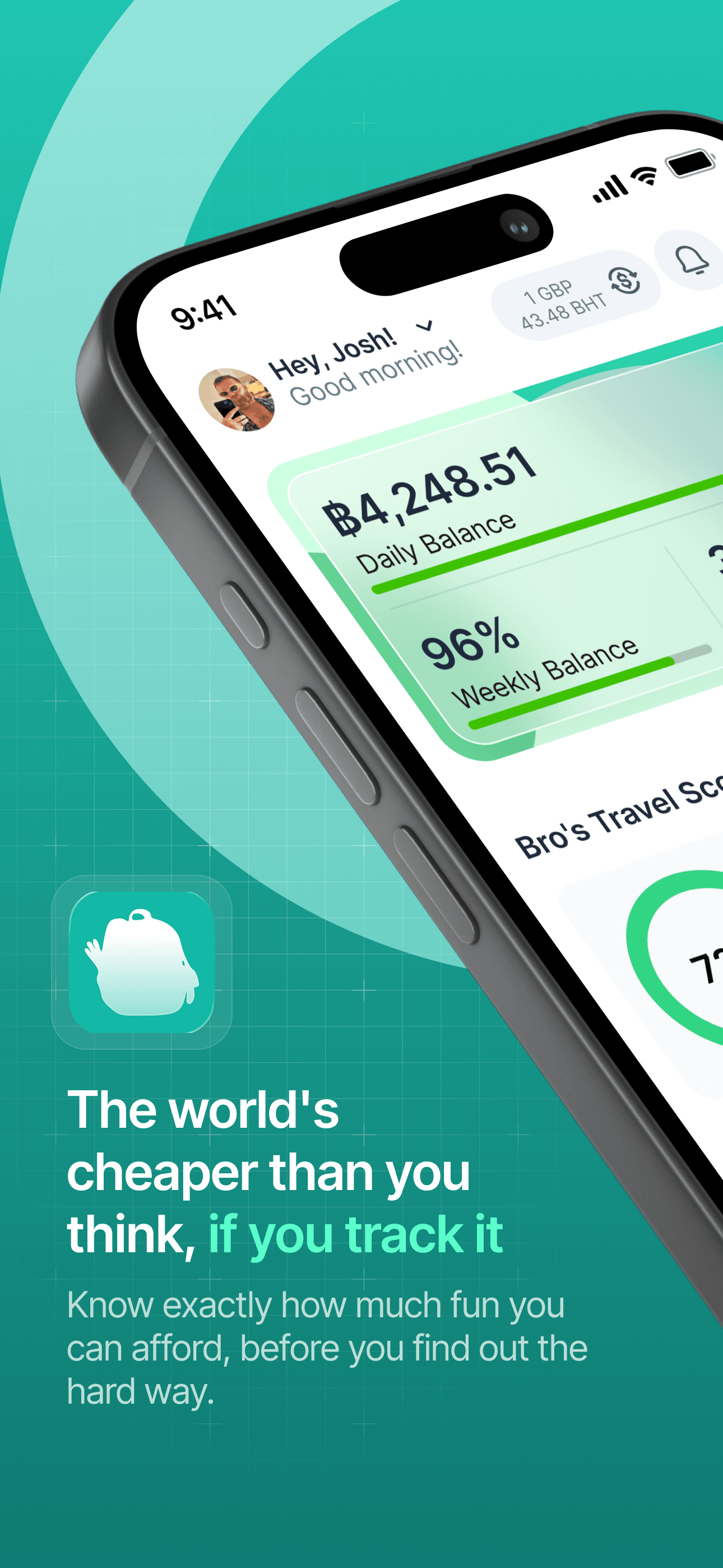 BudgetBro: AI Travel Budget App screenshot 1