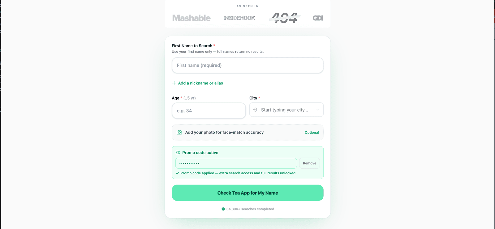 Tea App Green Flags screenshot 1