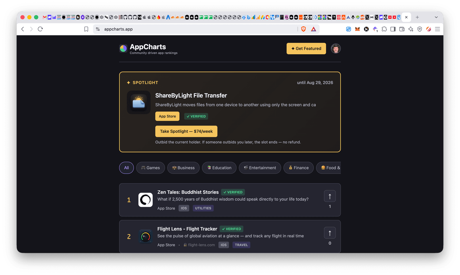 AppCharts screenshot 1