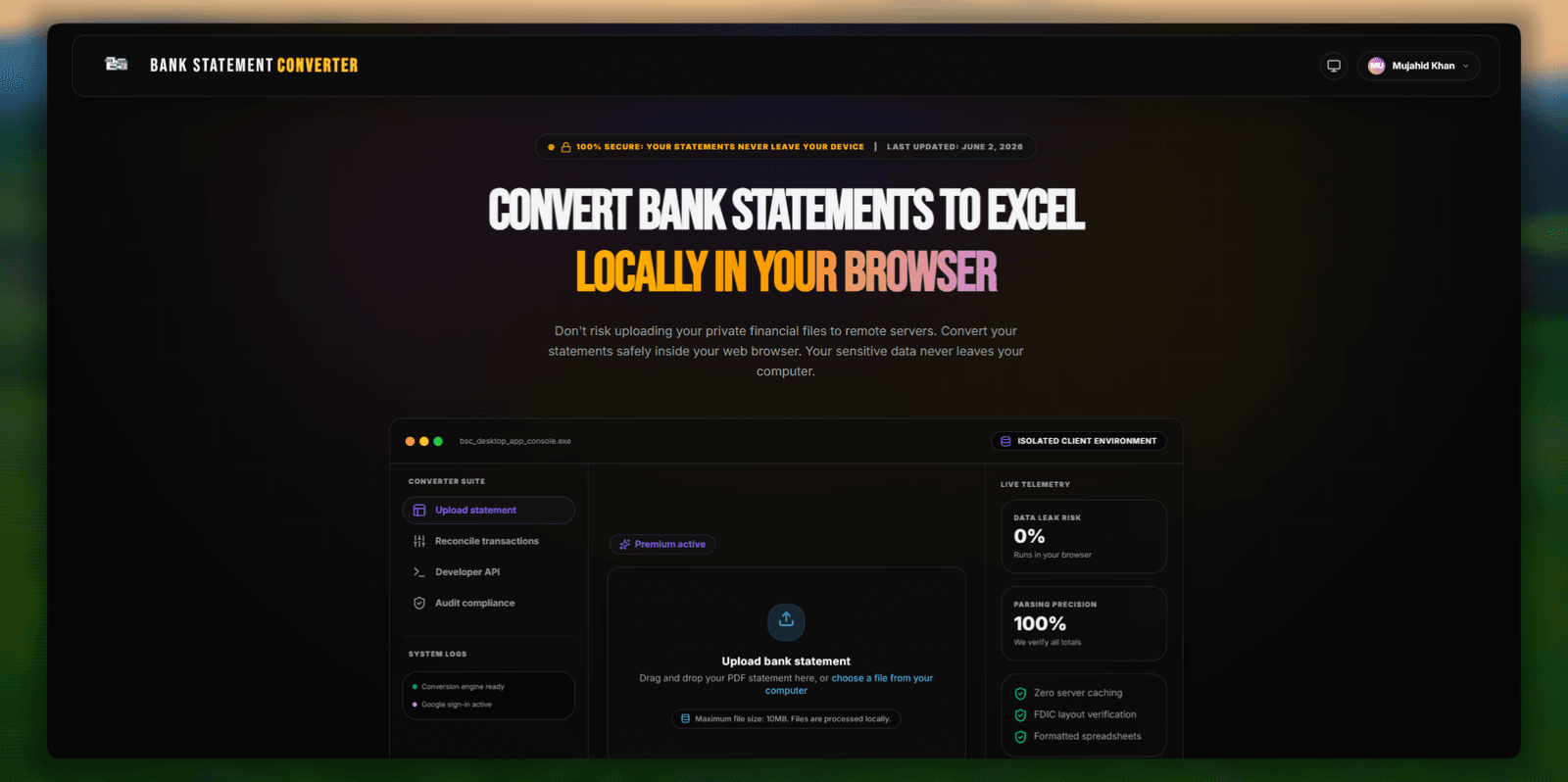 Bank Statement Converter screenshot 1