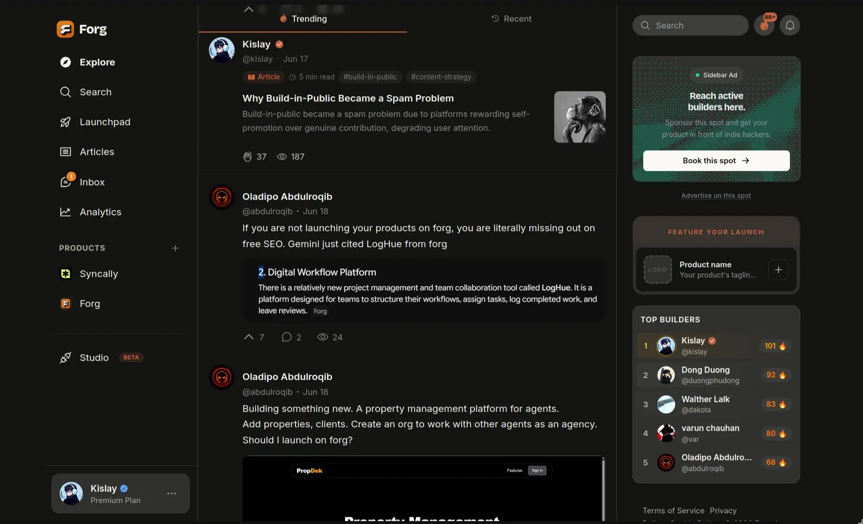 Forg screenshot 1