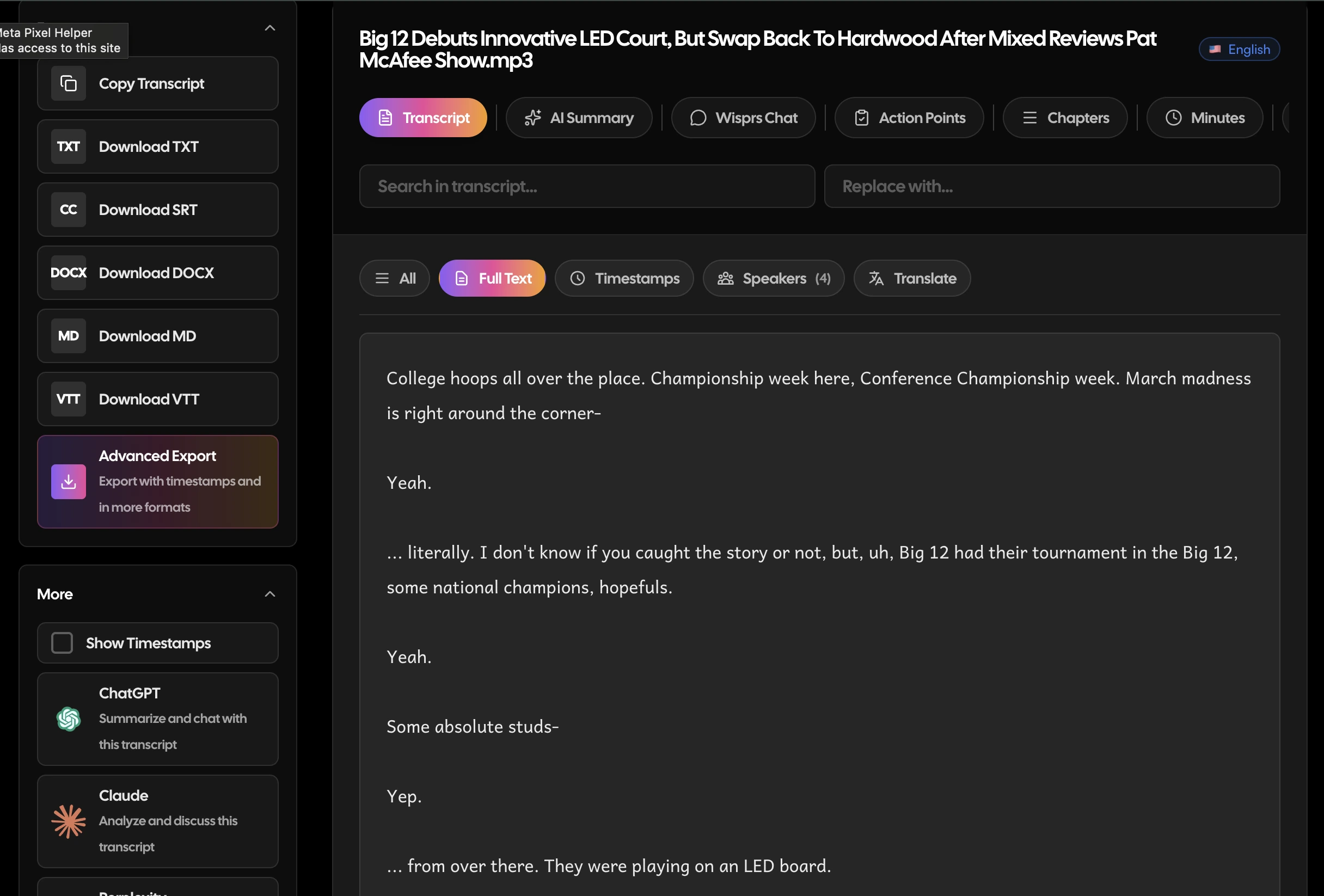 Wisprs screenshot 1