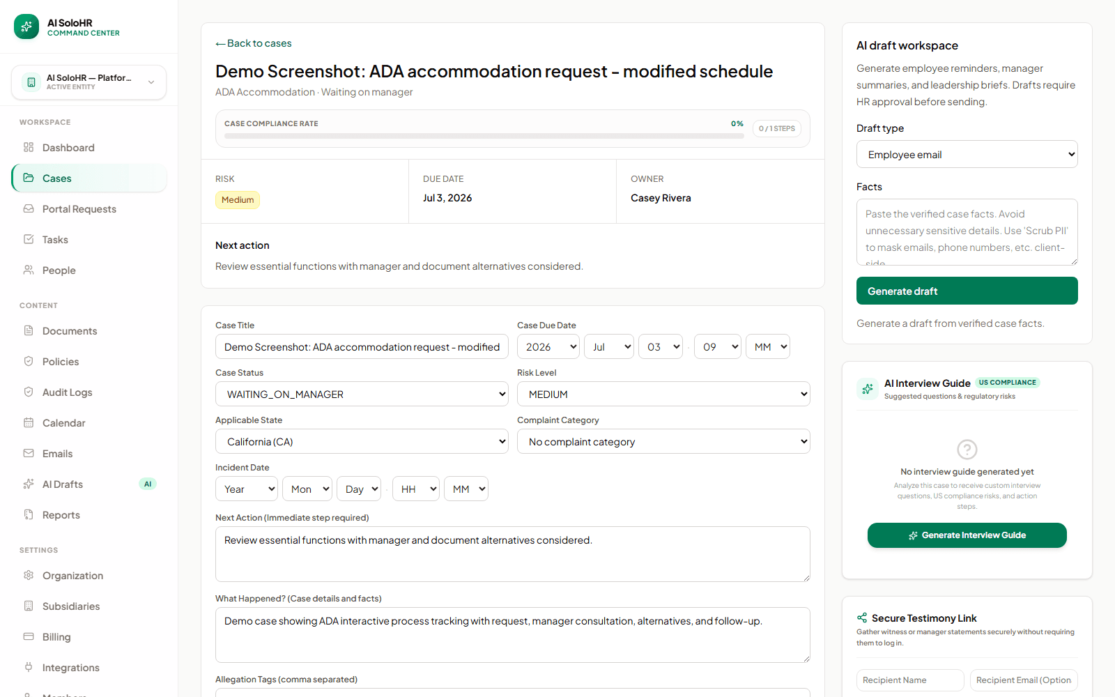 AI SoloHR screenshot 1