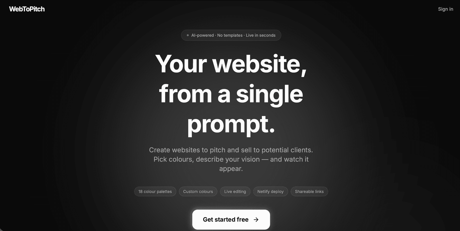 WebToPitch screenshot 1