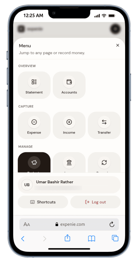 expenie screenshot 1