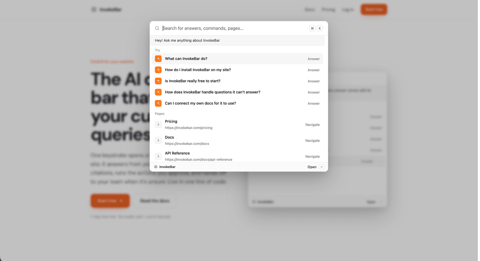 InvokeBar screenshot 1