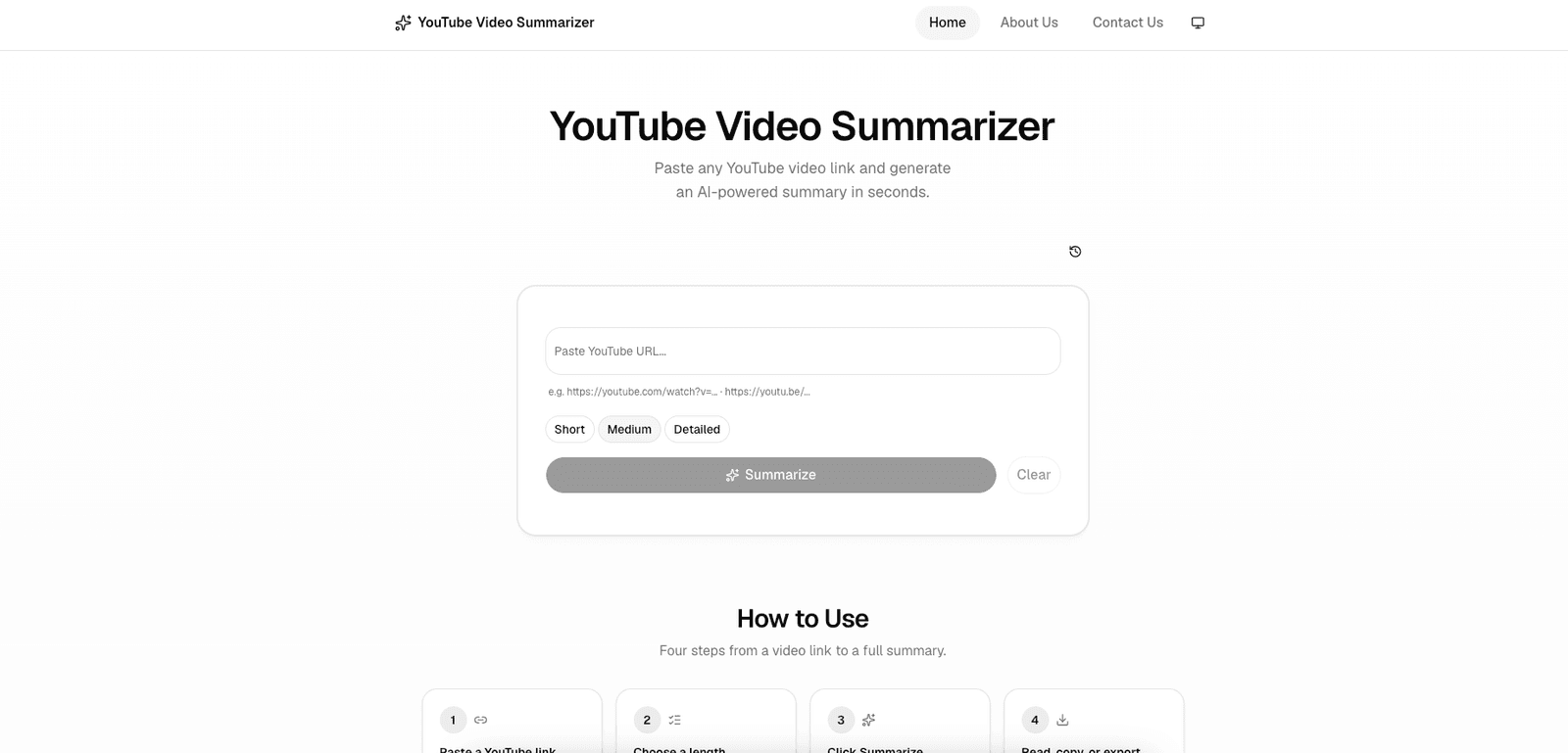 YT Video Summarizer screenshot 1