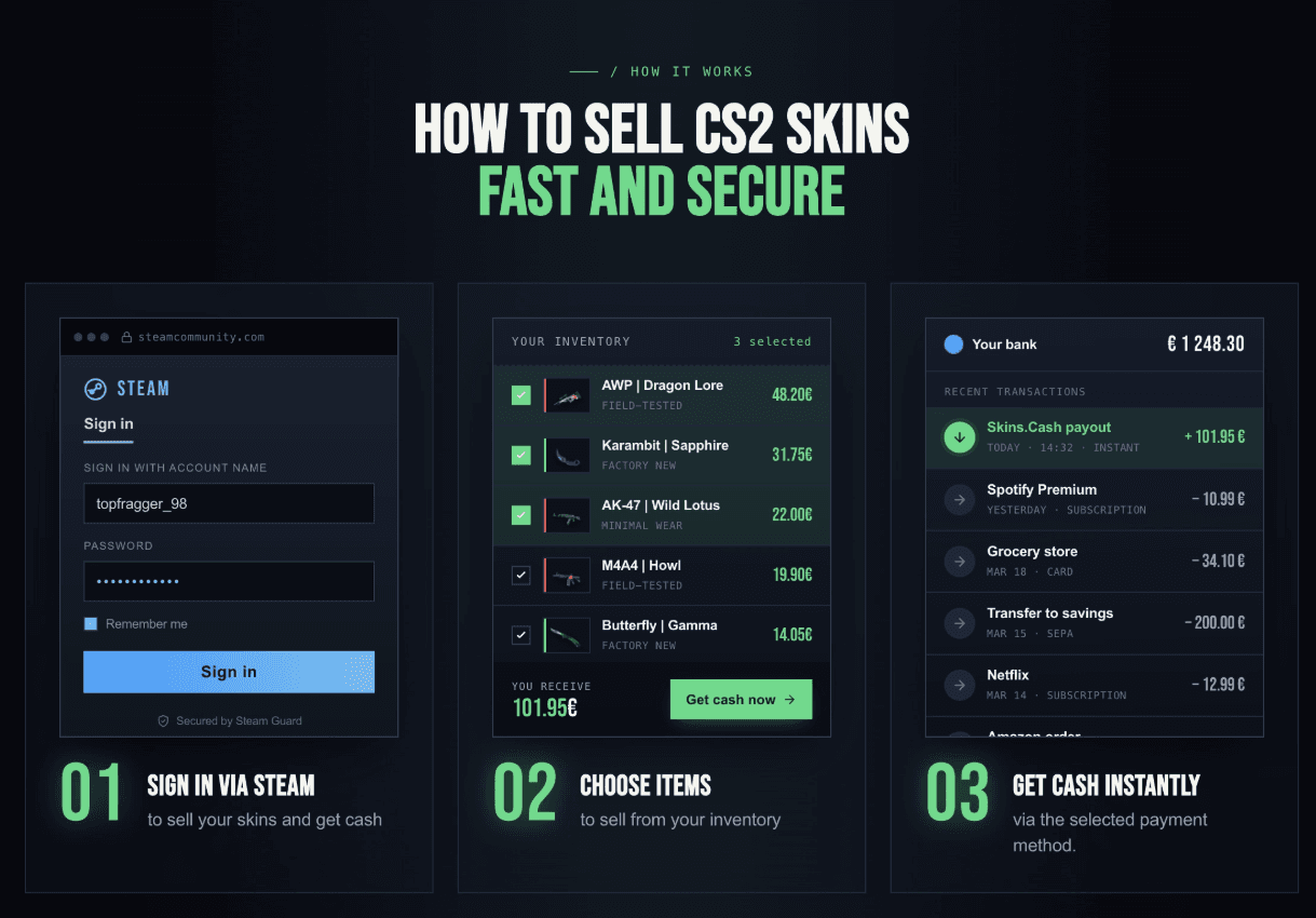 Skins cash screenshot 1