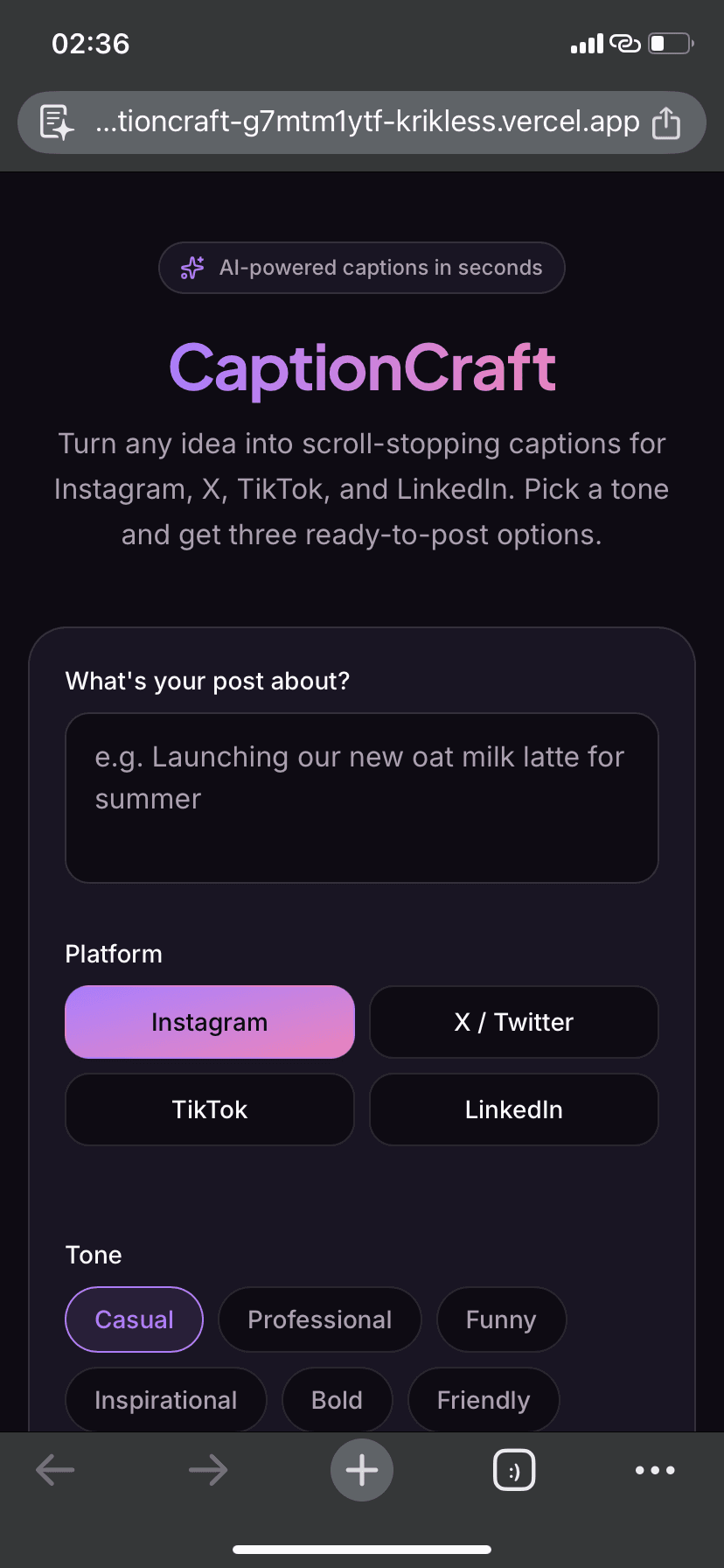 CaptionCraft screenshot 1