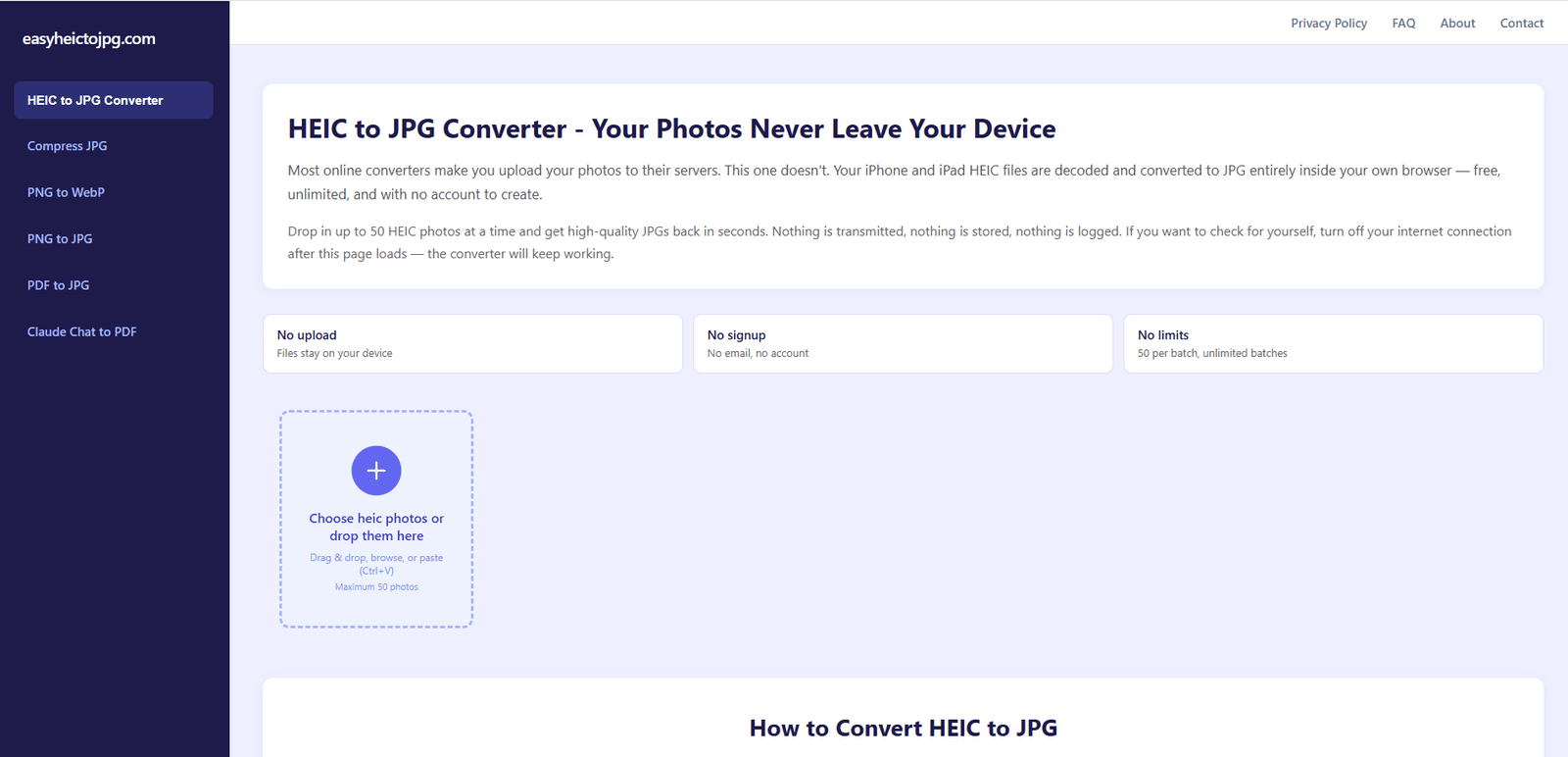 EasyHEICtoJPG screenshot 1