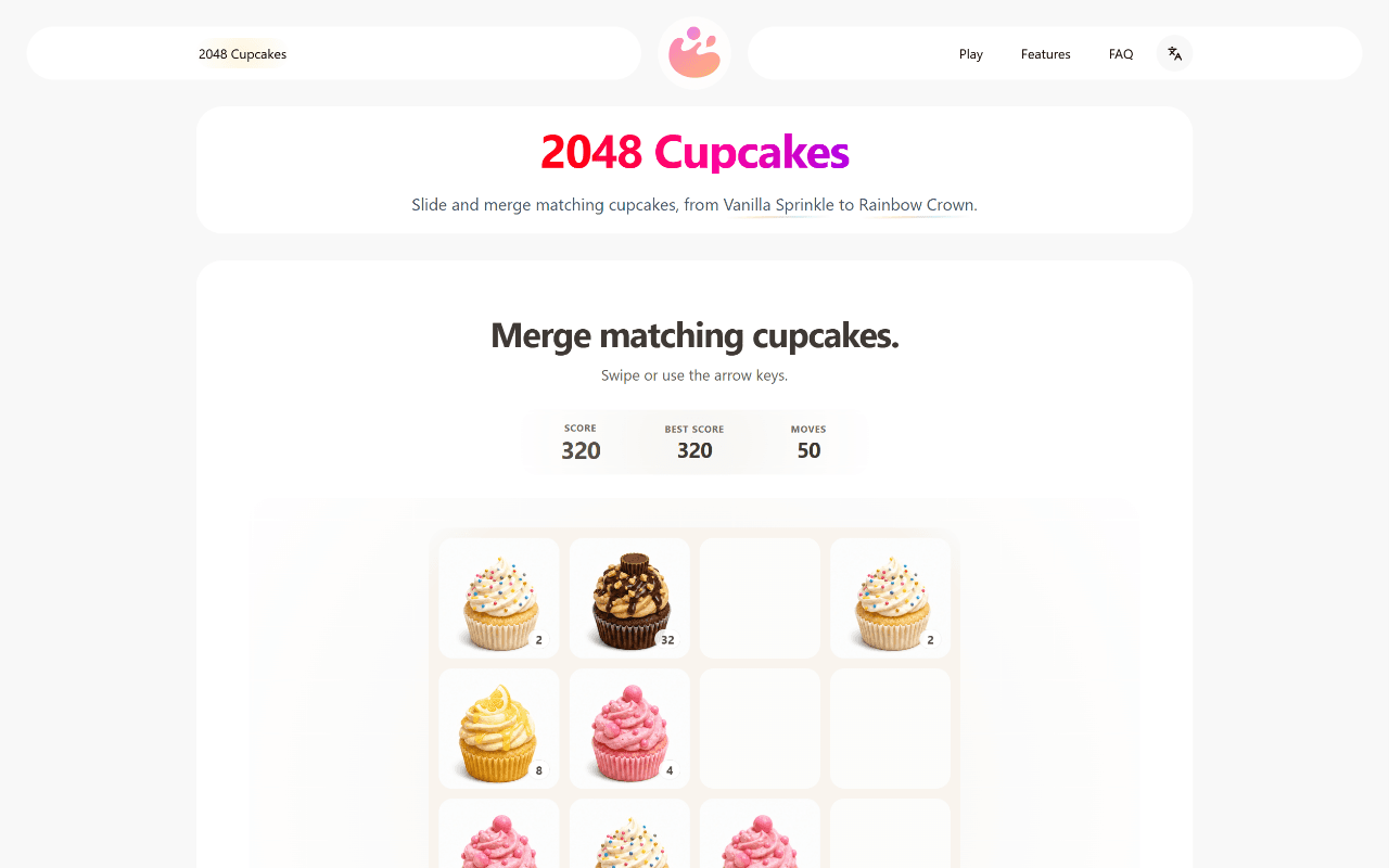 2048 Cupcakes screenshot 1