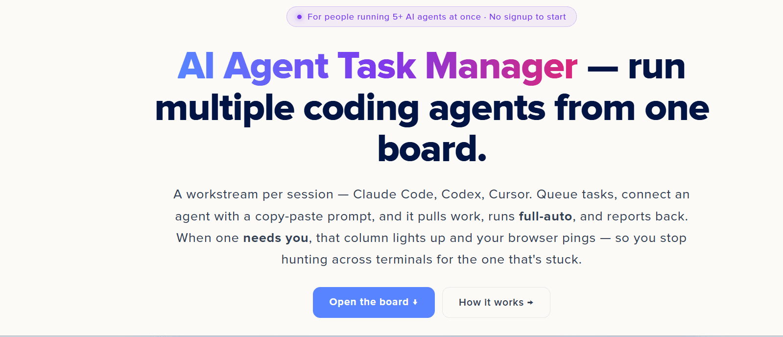 AI Agent Task Manager screenshot 1