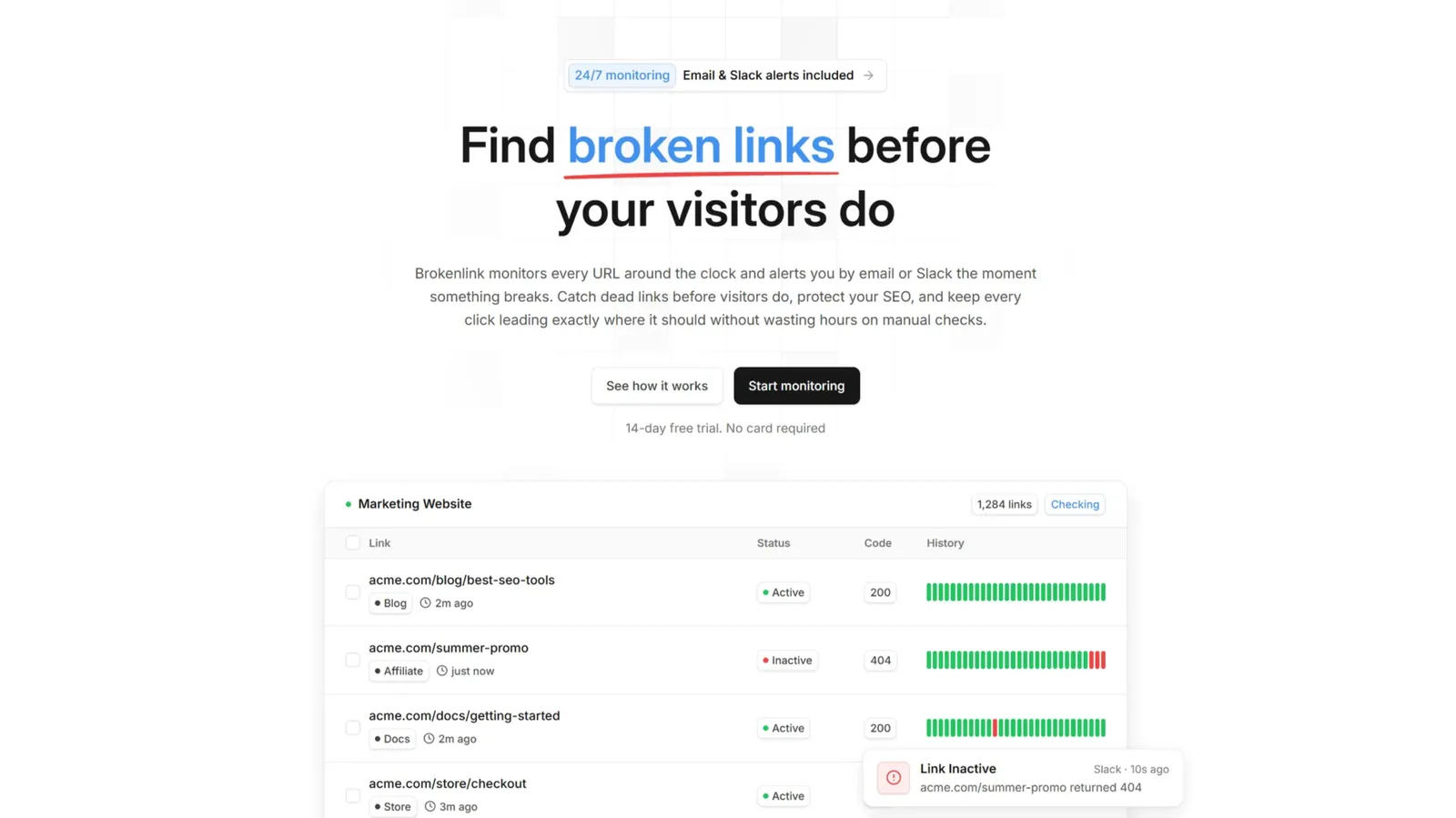 Brokenlink screenshot 1