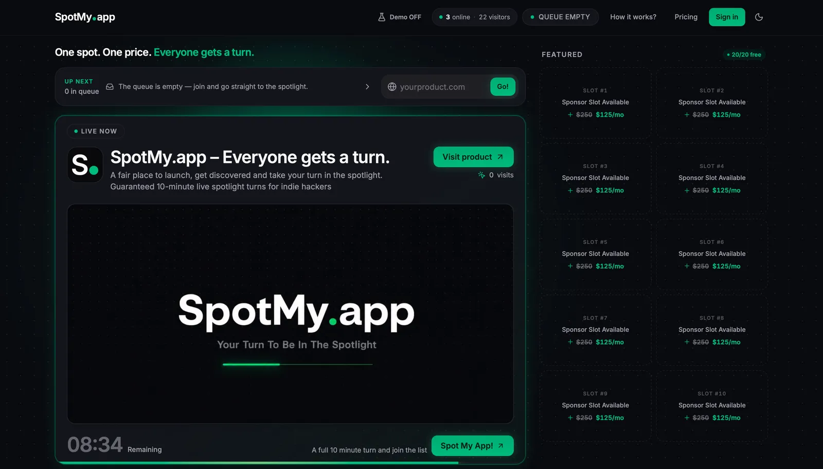 SpotMy.app screenshot 1