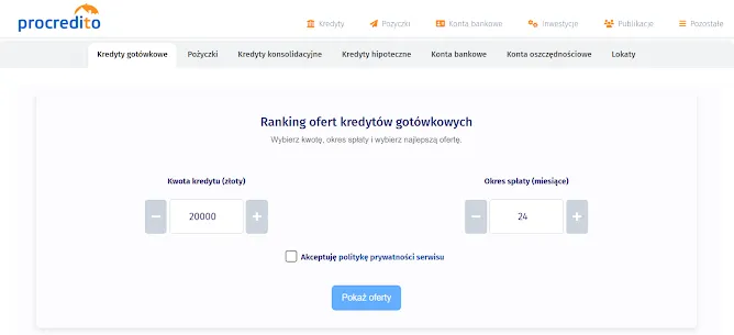 Procredito.pl screenshot 1