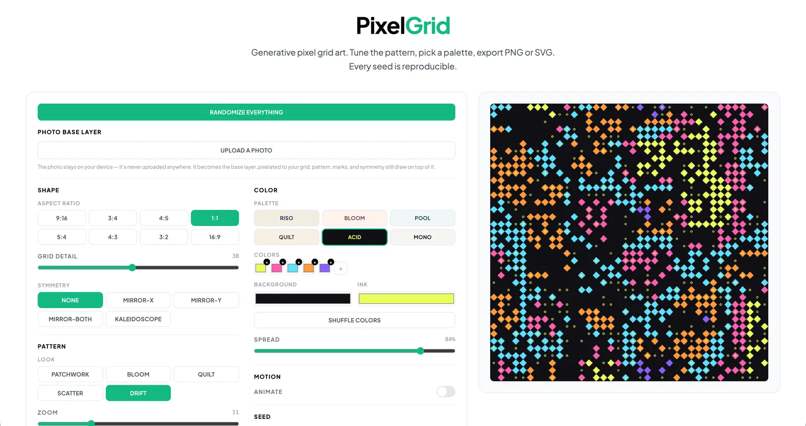 PixelGrid screenshot 1