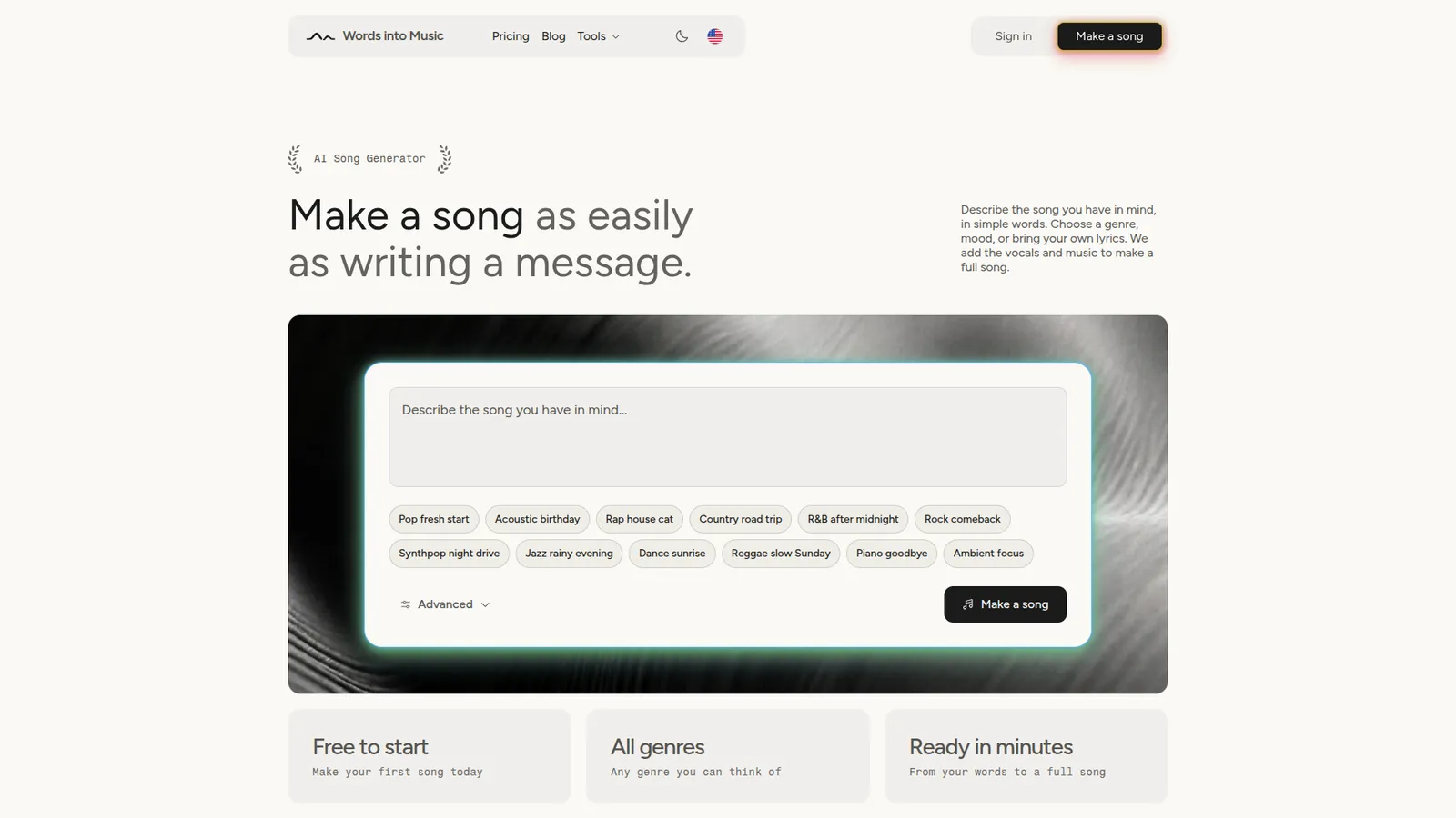 Words into Music screenshot 1